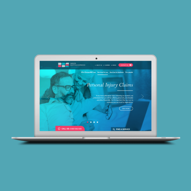 Design Agency Manchester website design example for BBE Law in Blackpool