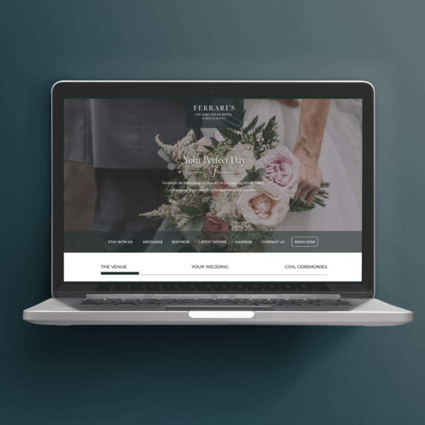 Website design for Ferrari's Country House in Lancashire